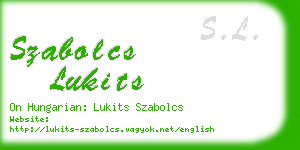 szabolcs lukits business card